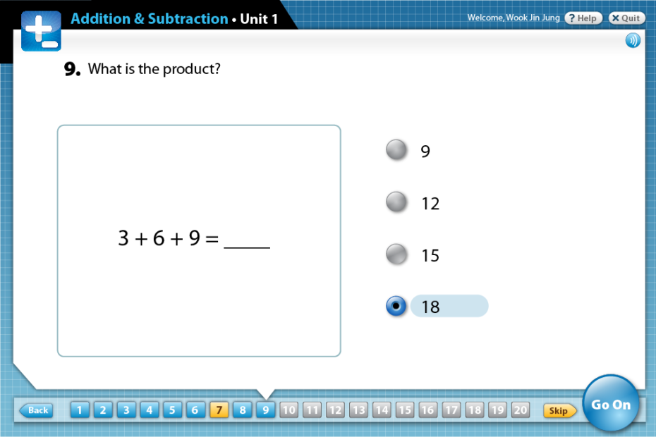 mSkills Addition Problem