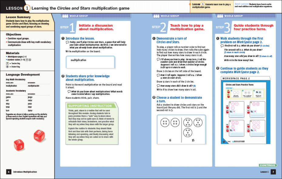 Do The Math Teacher's Guide Multiplication pages 6-7