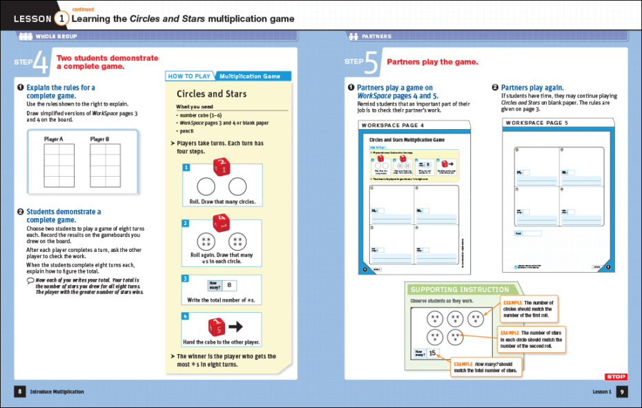 Do The Math Teacher's Guide Multiplication pages 8-9