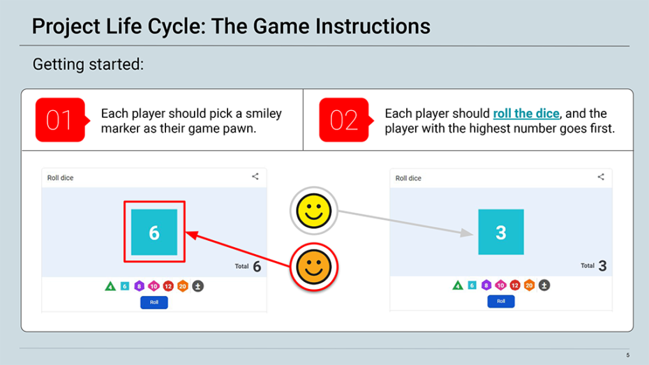 Project Life Cycle Game Instructions