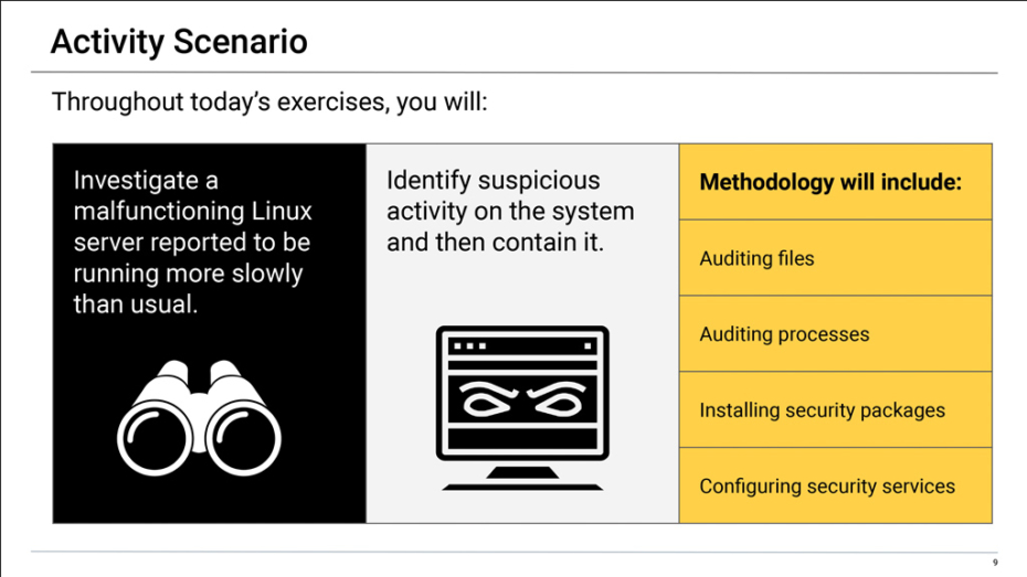 Cybersecurity: Activity Scenario