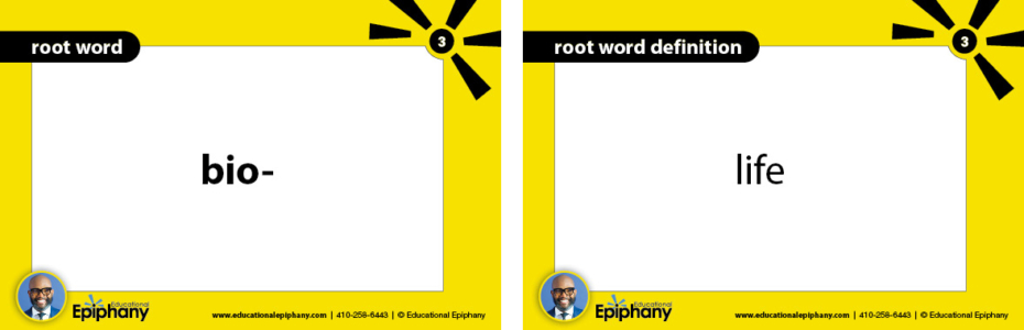 Educational Epiphany Literacy Kit: Root Word Card