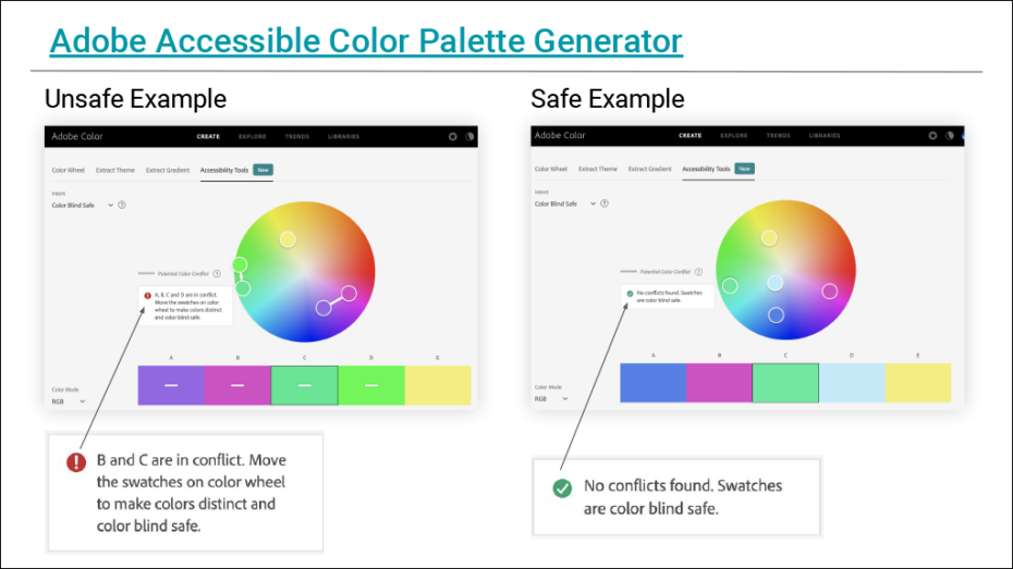 Adobe Accessible Color Palette Generator
