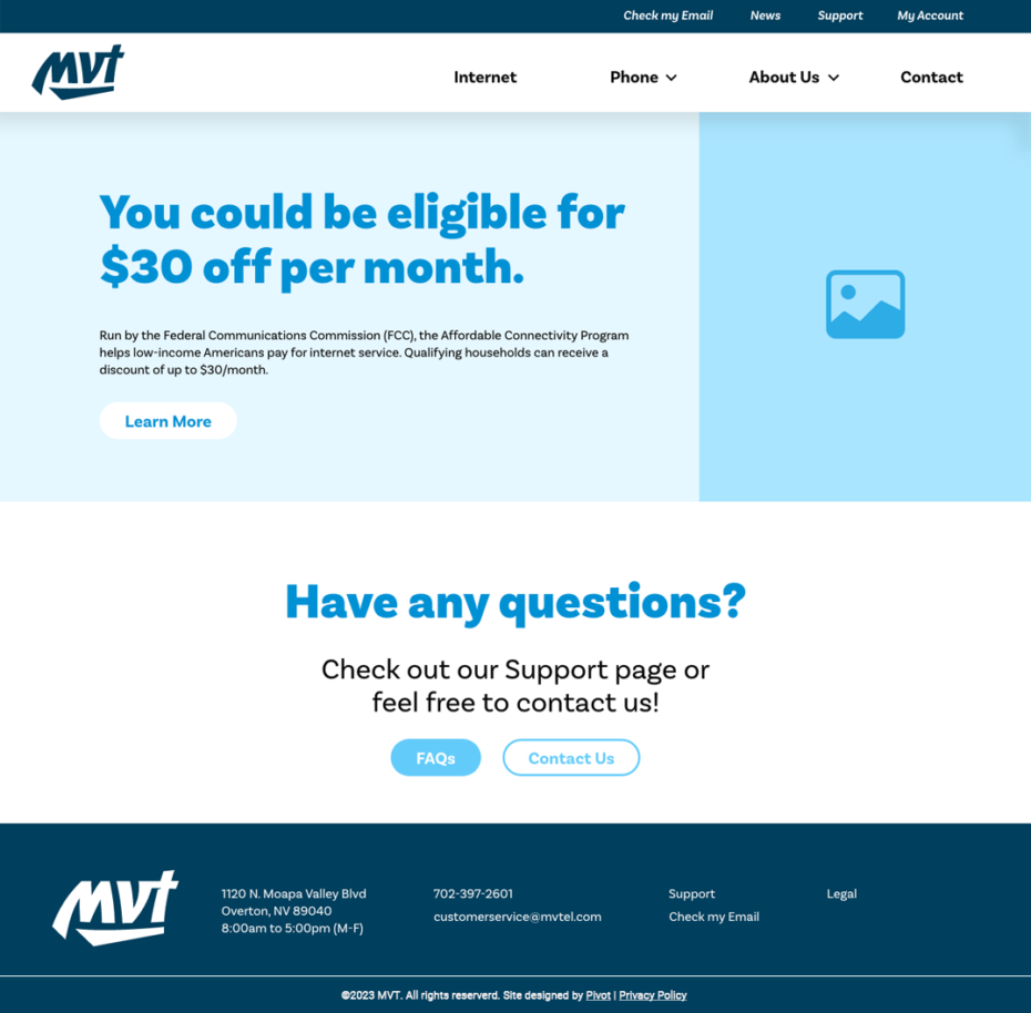 MVT Eligibility Wireframe