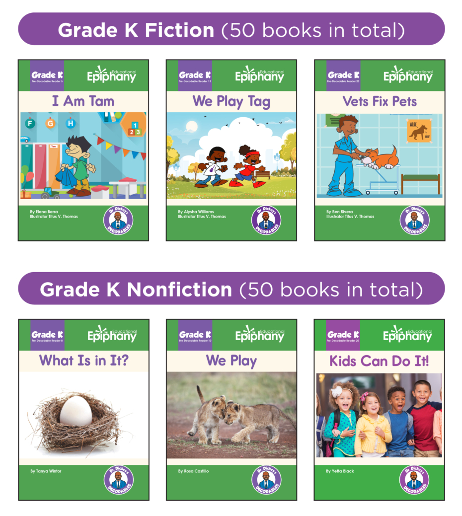 Educational Epiphany Dr. Dickey's Decodables Student Books Grade K