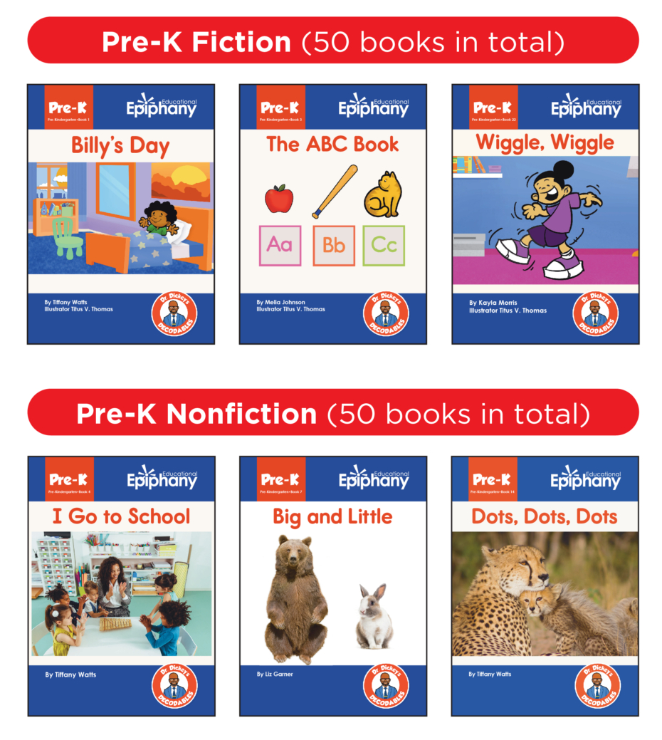 Educational Epiphany Dr. Dickey's Decodables Student Books Grade Pre-K