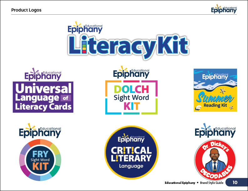 Educational Epiphany Design System: Product Logos