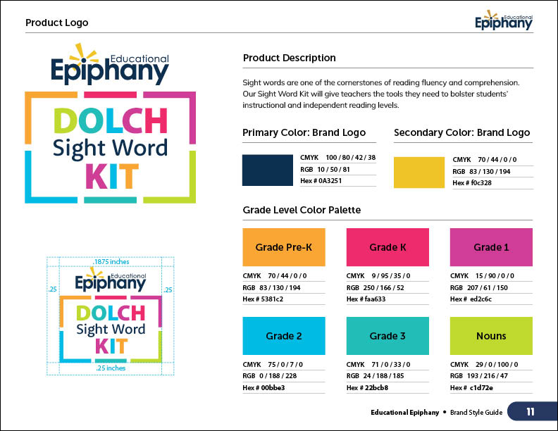 Educational Epiphany Design System: Dolch Sight Word Kit Logo