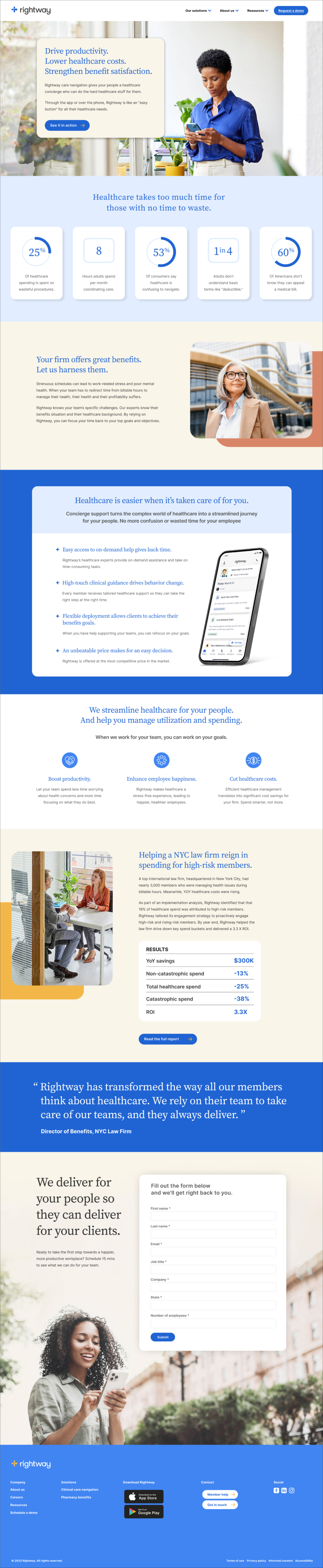 Professional Services Firm Landing Page Desktop