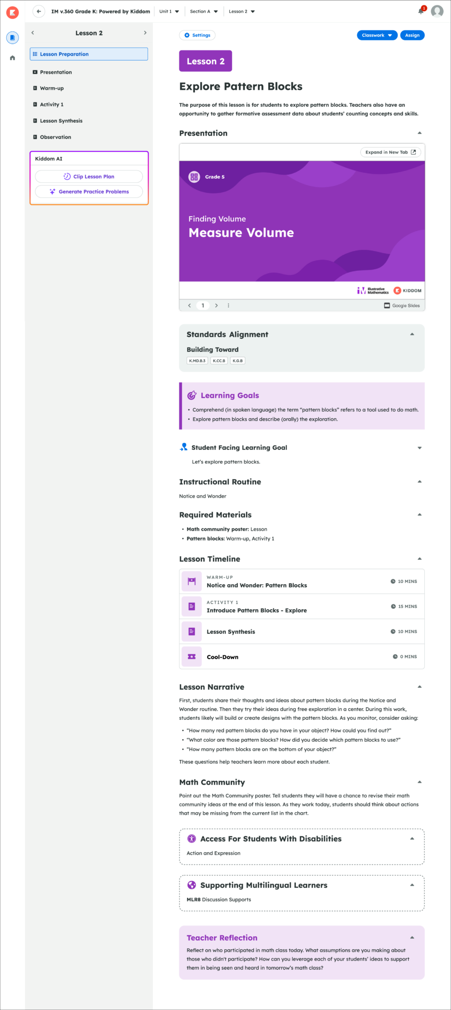 Kiddom Platform redesigned